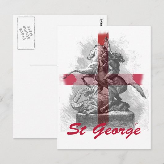 St. Georges Day Briefkaart (Voorkant / Achterkant)