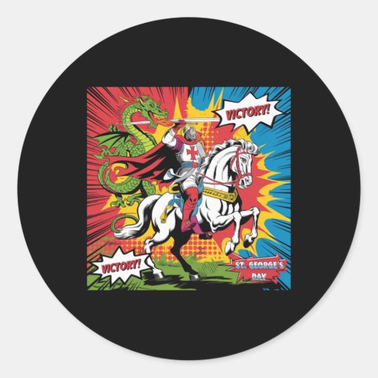 St. George's Day in Pop Art Style Sticker (Voorkant)