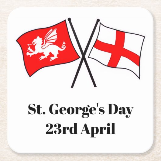 St. George's Day Patriottisch Onderzetter (Voorkant)