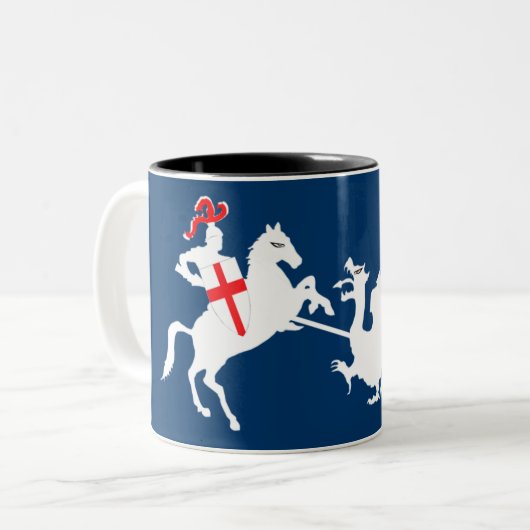 St. George's Day Tweekleurige Koffiemok (Voorkant links)