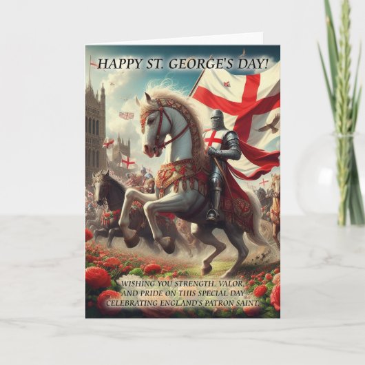 St. George's Day Wenskaart Kaart (Voorkant)
