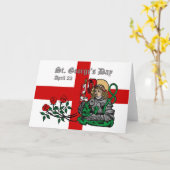 St. George's Day Wenskaart (Neurenberg-versie) Kaart (Gele Bloem)