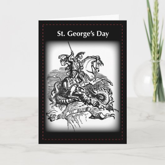 St. George's Day, zwarte Kaart (Voorkant)