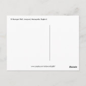 St. George's Hall, Liverpool, Merseyside, Engeland Briefkaart (Achterkant)