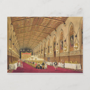 St. George's Hall, Windsor Castle, 1838 (kleur ver Briefkaart