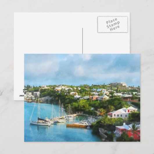 St. George's Harbour, Bermuda Briefkaart (Voorkant / Achterkant)