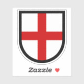 St. George's Shield - 1-up Contour Sticker (Vel)