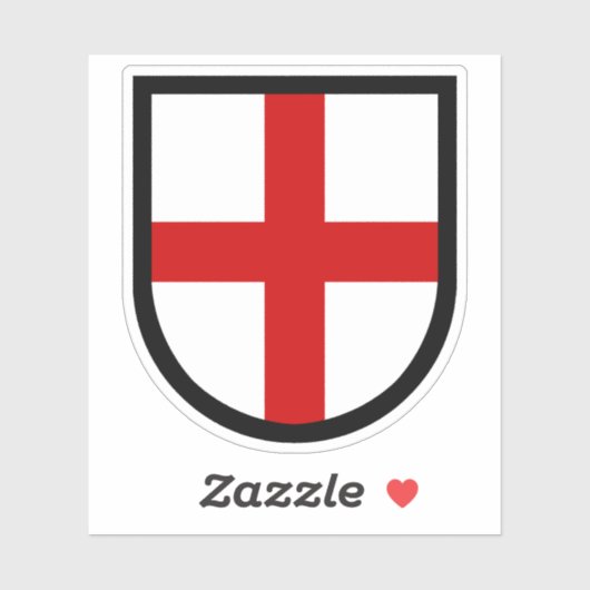 St. George's Shield - 1-up Contour Sticker (Vel)