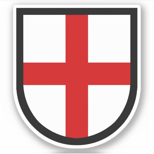 St. George's Shield - 1-up Contour Sticker (Voorkant)