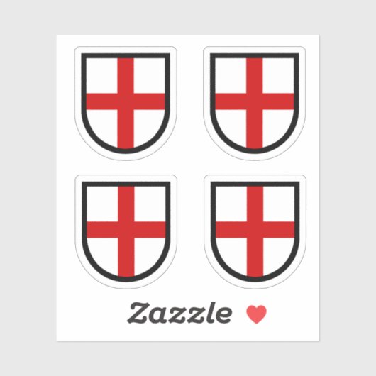St. George's Shield - 4-up Contour Sticker (Vel)