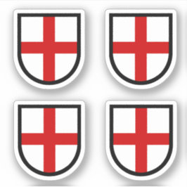 St. George's Shield - 4-up Contour Sticker