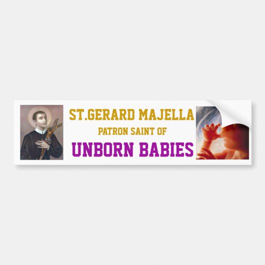 ST. GERARD MAJELLA BUMPERSTICKER (Voorkant)