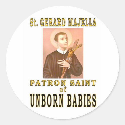 ST. GERARD MAJELLA RONDE STICKER (Voorkant)