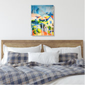St Germain bij Tunis | Auguste Macke | Canvas Afdruk (Insitu (Slaapkamer))
