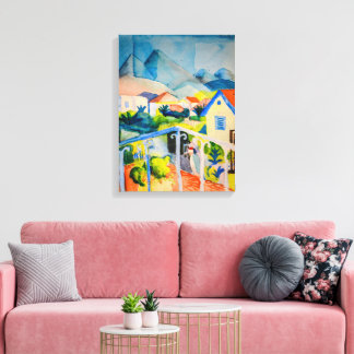 St Germain bij Tunis | Auguste Macke | Canvas Afdruk