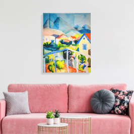St Germain bij Tunis | Auguste Macke | Canvas Afdruk