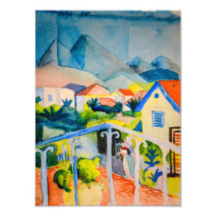 St Germain bij Tunis Auguste Macke Foto Afdruk