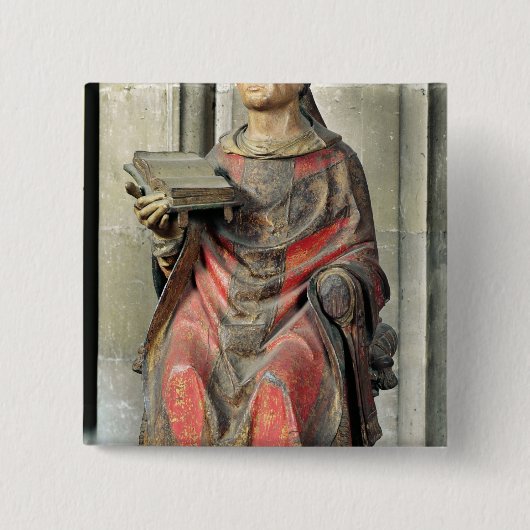 St. Germain bisschop van Auxerre Vierkante Button 5,1 Cm (Voorkant)
