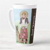St. Germain Patron van de Sick Abused & Vulnerable Latte Mok (Linkerhoek)