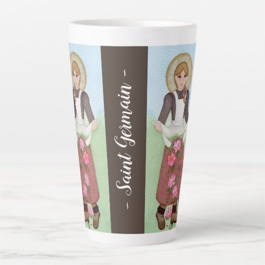 St. Germain Patron van de Sick Abused & Vulnerable Latte Mok (Voorkant)
