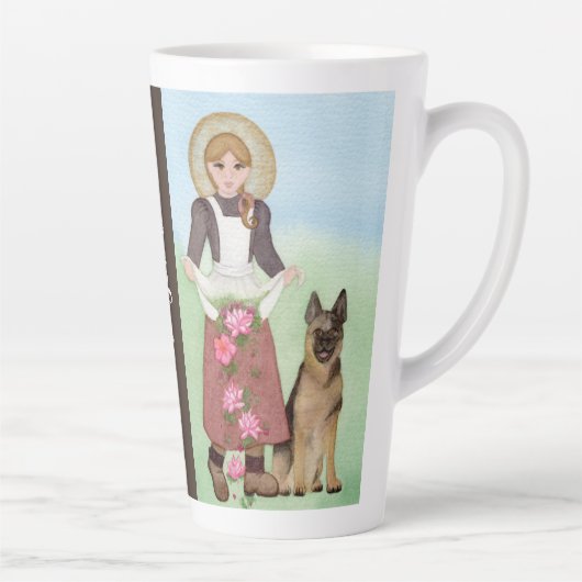 St. Germain Patron van de Sick Abused & Vulnerable Latte Mok (Rechts)