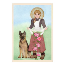 St. Germain Shepard Waterverf Folk Art Premium