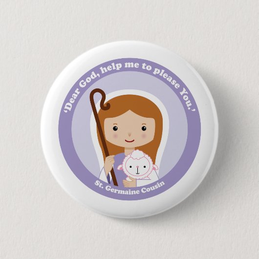 St. Germaine Cousin Ronde Button 5,7 Cm (Voorkant)