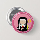 St. Gertrude de Grote Ronde Button 5,7 Cm (Voorkant /achterkant)