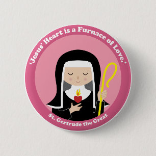 St. Gertrude de Grote Ronde Button 5,7 Cm