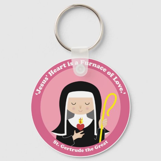 St. Gertrude de Grote Sleutelhanger (Voorkant)