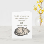 St. Gertrude Of Nivelles Cat Quote Card  Kaart (Gele Bloem)