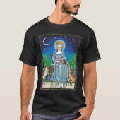 St Gertrude of Nivelles Patron Saint of Cats Gifts T-shirt (Voorkant)