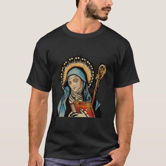 St Gertrude Patron Saint Cats Great Nivelles 1 T-shirt (Voorkant)