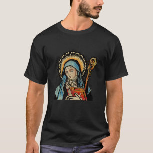 St Gertrude Patron Saint Cats Great Nivelles T-shirt
