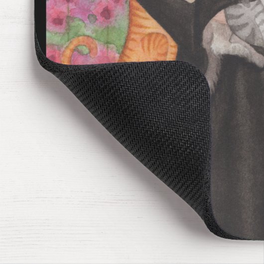 St. Gertrude Patron Saint of Cats Waterverf Muismat (Hoek)