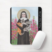 St. Gertrude Patron Saint of Cats Waterverf Muismat (Met muis)