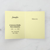 St. Gertrude Patrones van Katten Verjaardagskaart Kaart (Binnen)