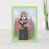 St. Gertrude Patroon van Katten Verjaardagskaart Kaart (Voorkant)