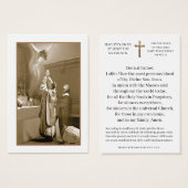 St. Gertrude priester biedt mis maagd Maria bidden Visitekaartje (Voorkant /achterkant)