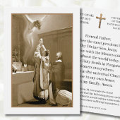 St. Gertrude priester biedt mis maagd Maria bidden Visitekaartje