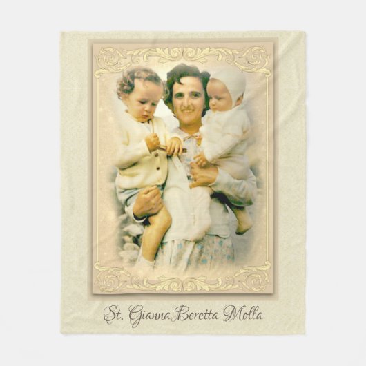 St. Gianna Beretta Molla Katholieke Moeder Fleece Deken (Voorkant)