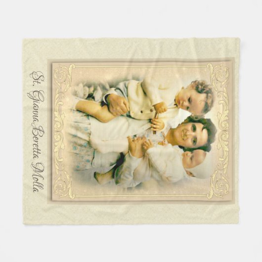 St. Gianna Beretta Molla Katholieke Moeder Fleece Deken (Voorkant (Horizontaal))