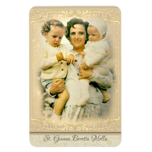St. Gianna Beretta Molla Katholieke Moeder Magneet (Verticaal)
