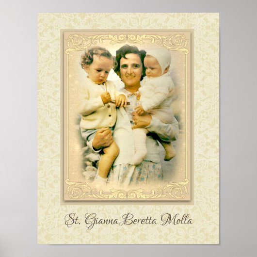St. Gianna Beretta Molla Katholieke Moeder Poster (Voorkant)