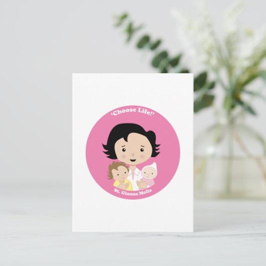 St. Gianna Molla Briefkaart (Staand voorkant)