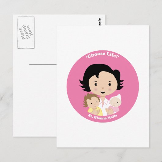 St. Gianna Molla Briefkaart (Voorkant / Achterkant)
