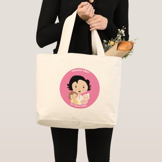 St. Gianna Molla Grote Tote Bag (Voorkant (product))