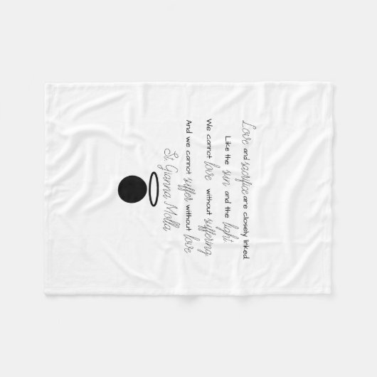 St. Gianna Molla Quote Blanket Fleece Deken (Voorkant (Horizontaal))