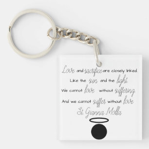 St. Gianna Molla Quote Sleutelhanger