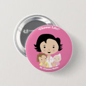 St. Gianna Molla Ronde Button 5,7 Cm (Voorkant /achterkant)
